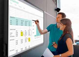 Dell introduces 70-inch HD touchscreen for team collaboration and presentations.